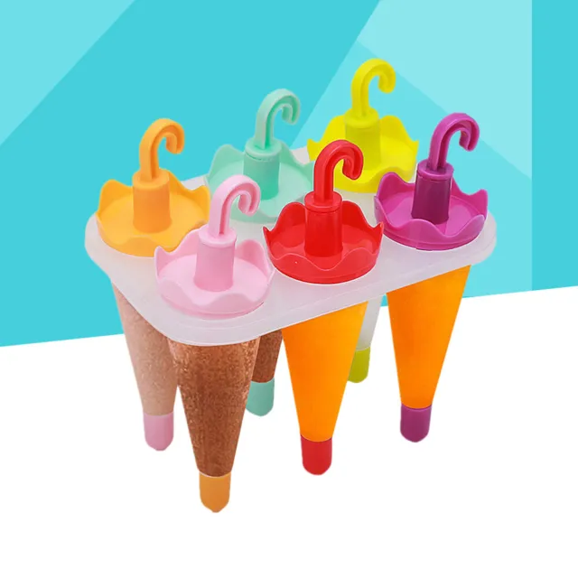 6PCS Popsicle Trays Popsicle Ice Cube Tray Ice Cream Maker Kids