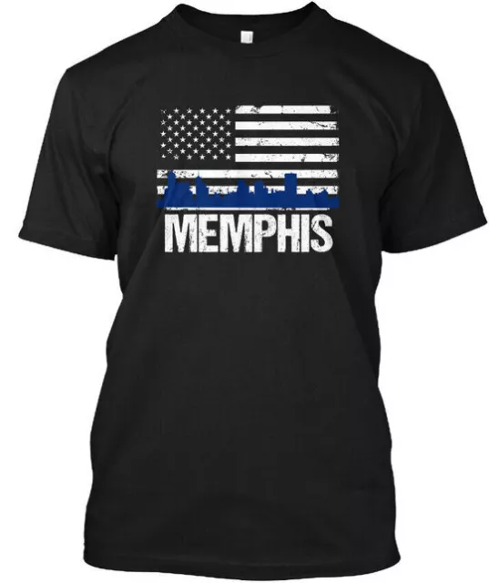 MEMPHIS SKYLINE DISTRESSED American Flag T-Shirt Made in the USA Size S ...