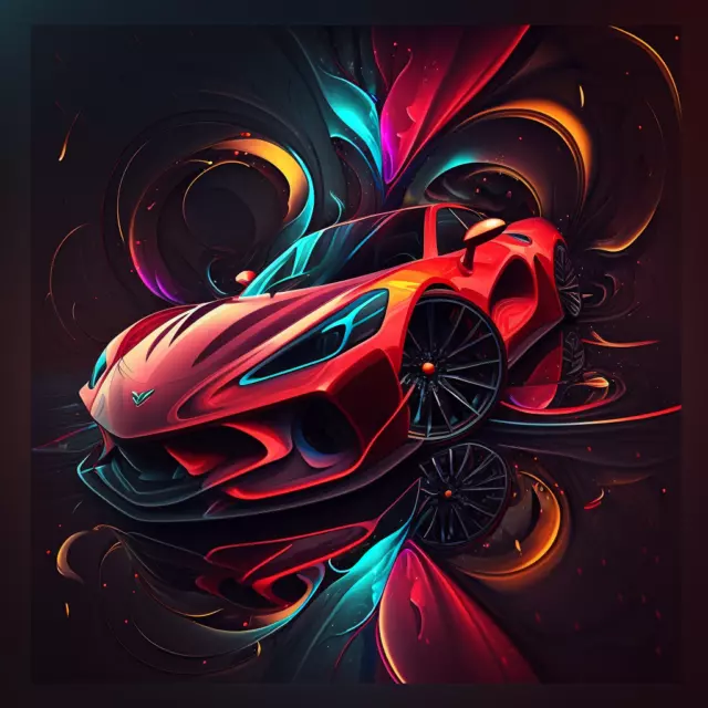 5D Diamond Painting Colorful Car Art Kit