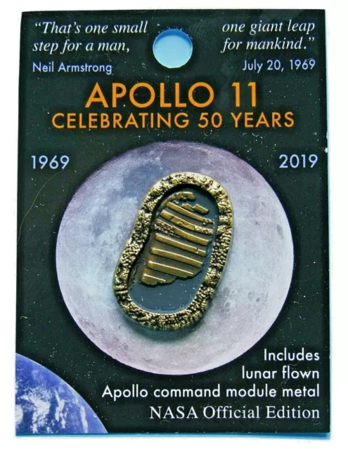 PIN flown metal NASA Apollo 11 footprint 50th Anniversary moon landing boot