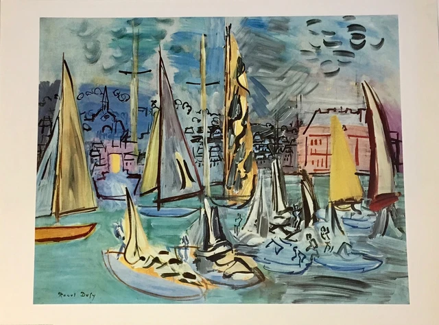Original Raoul Dufy Poster Festival De Lyon, 1957 - Mourlot