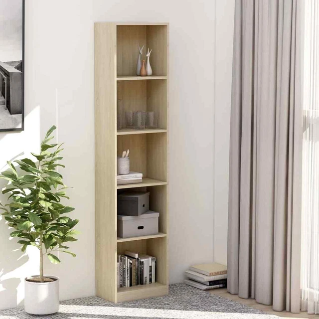 Vidaxl Libreria a 5 Ripiani Rovere Sonoma 40x24x175 cm in Truciolato