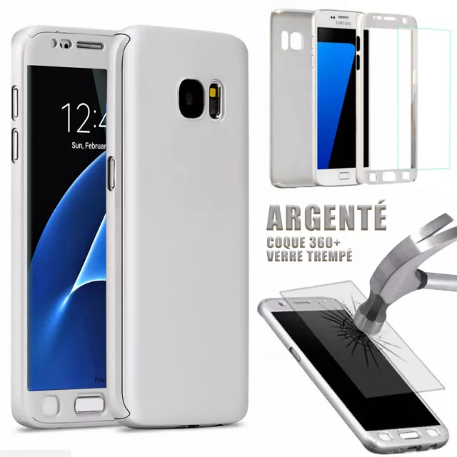 COQUE 360 FULL PROTECTION pour Samsung S8 9 A10 A20e A40 A50 +FILM VERRE TREMPE 3