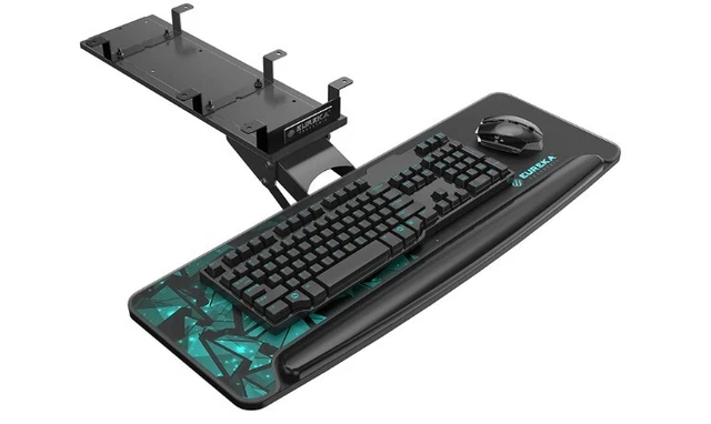 Adjustable Mouse & Keyboard Tray Under Desk, 28x10'' 