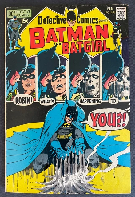 DETECTIVE COMICS #408 DC Feb. 1971 F/VF Cond. NEAL ADAMS Cover, BATMAN BATGIRL