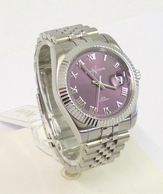 Montre Automatique Homme Kriss Kador - Boîtier Acier, Bracelet Acier, Affichage Date - Réf. 846942B - Neuf Avec étiquettes