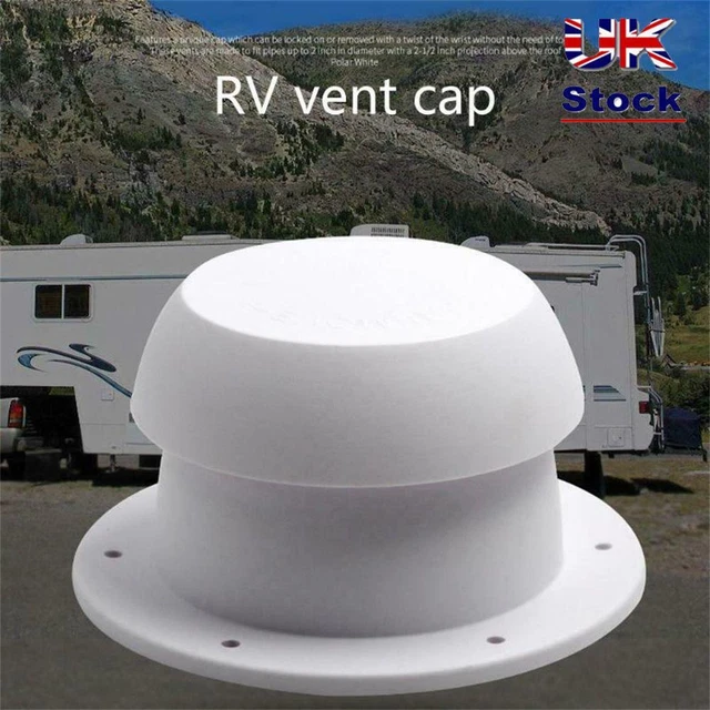 RV Air Exchange Vent 155mm RV Roof Vent Cap - Mushroom Ventilation Outlet With Mesh Screen For Campers & Boats RV Vent Cap