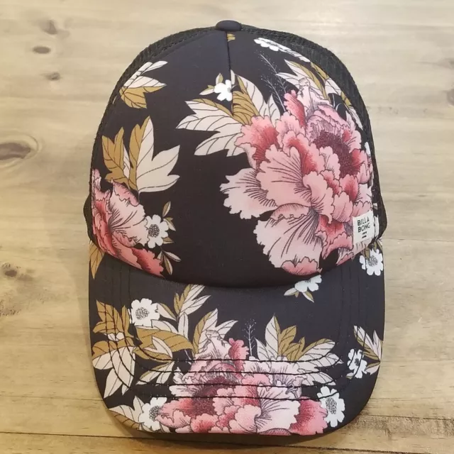 Billabong Hat Cap Snapback Mesh Foam Trucker Womens Floral Flower AOP One Size