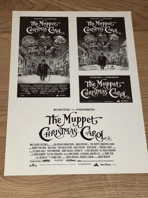 THE MUPPET CHRISTMAS Carol - rare Ad Block Campaign sheet. Jim Henson ...