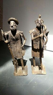 Two Bronze Statues. Two Statues Bronze Cote Ivory