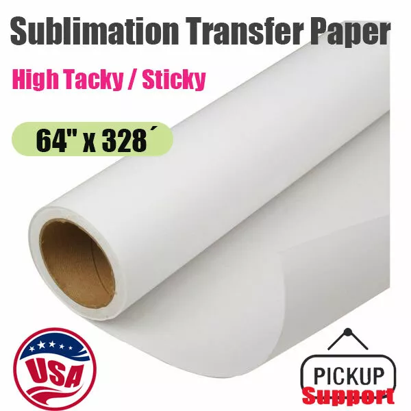 4ROLL 64" x 328´ CALCA High Tacky Sticky Apparel Sublimation Transfer Paper Roll