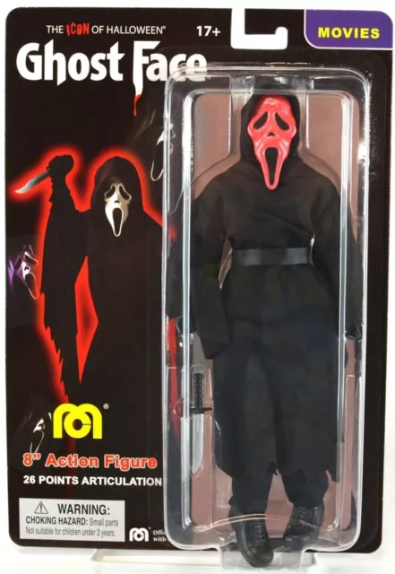 Ghost face 8” Mego Action Figure Red Icons of Horror Scream