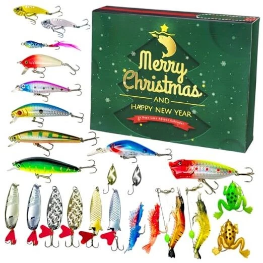 CHRISTMAS ADVENT CALENDAR 2025 Fishing for Adults 24 Lure Boxes CHRISTMAS ADVENT CALENDAR 2025 Fishing for Adults 24 Lure Boxes