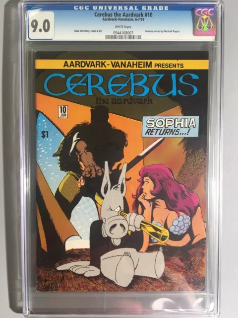 Cerebus the Aardvark #10, Origin of Sophia, DAVE SIM, CGC, 9.0