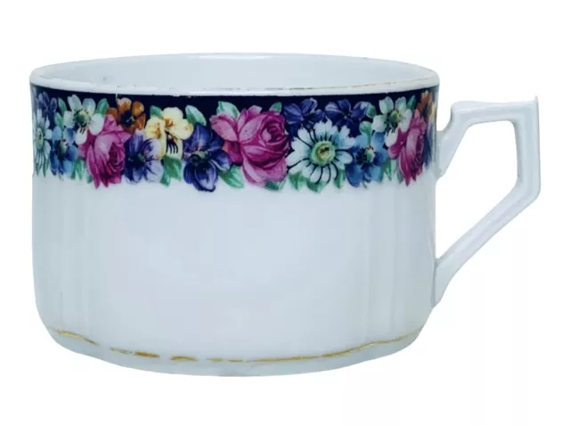 Antique PK Silesia Germany Koenigszelt #17578R Hand Painted Floral Cup