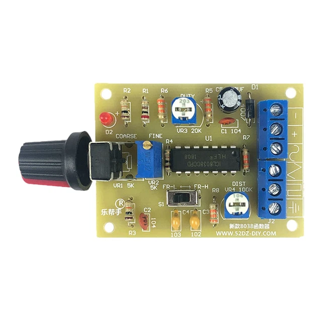 DIY Kit for Sine Triangle & Square Wave Signal Generator ICL8038 Board
