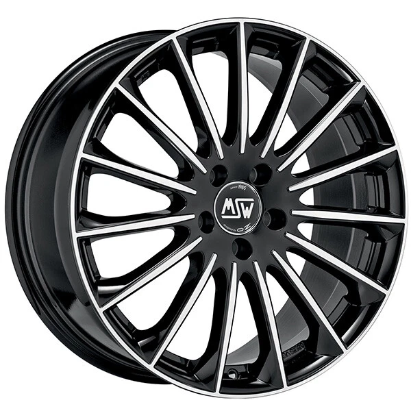Jante MSW 83 8x19 5x110 Noir Brillant Pour Saab 9-3 - Neuf D'origine