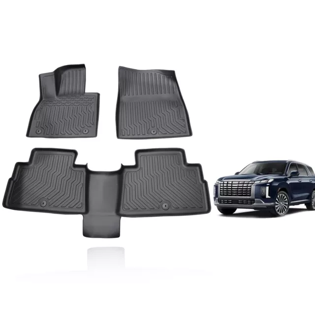 FOR 2020 2021 2022 2023 2024 Hyundai Palisade Floor Mats All Weather 3D