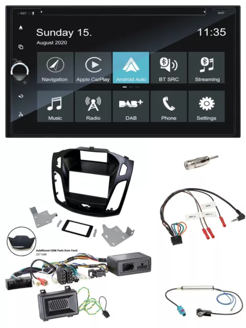Blaupunkt Bluetooth USB DAB Lenkrad 2DIN TMC Navigation für Ford Focus 2014-2018