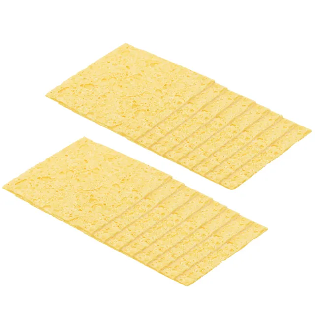 35 pz spugna per saldatura 6 x 6 cm quadrati con fori cuscinetti per pulizia giallo profondo