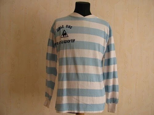 Maillot Rugby RCSQ (Racing Club Saint-Quentinois) – Vintage – Blanc/violet – Taille L