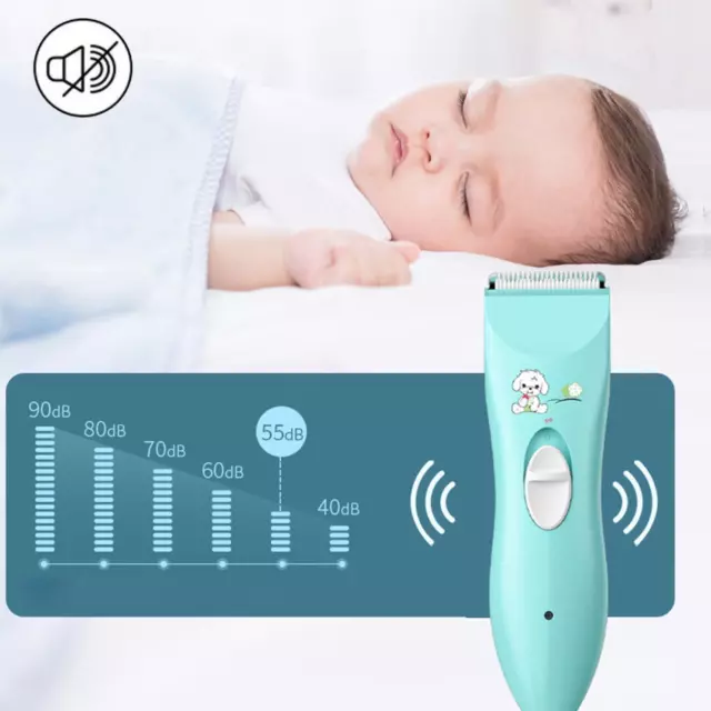 Baby Kids Hair Clippers Child Electric Quiet Safe Trimmer Silent Cutting Machine