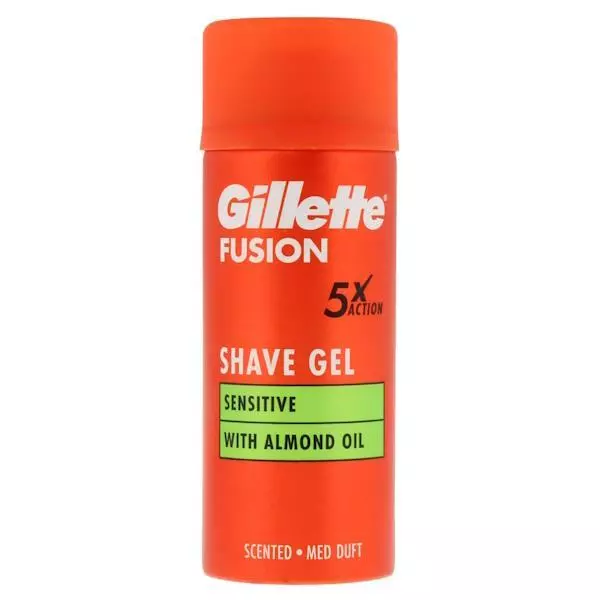 2 x Gillette Fusion Shave Gel Sensitive 75ml