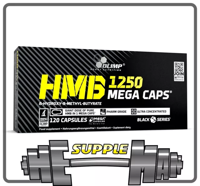 Olimp HMB 1250mg Mega Caps Anticatabolic Formula Lean Muscles 120 Caps