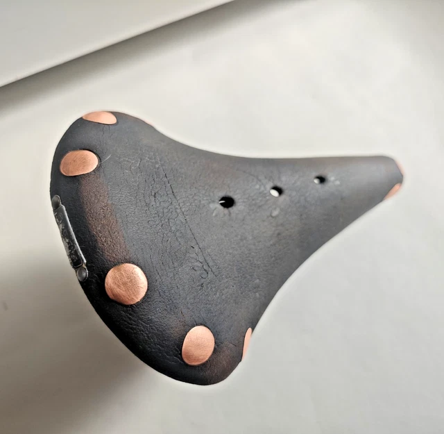 SELLE CUIR VINTAGE Excelsior Ancien vélo 1940 Old bike EUR 19,90 - FR