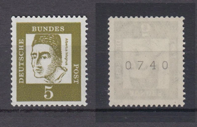 Bund 347y RM gerade Nummer Bedeutende Deutsche 5 Pf postfrisch