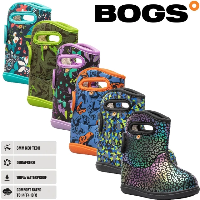 BOGS BOYS BABY WATERPROOF INSULATED WARM LINED GIRLS WELLIES BOOTS