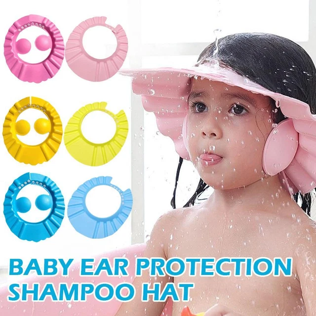 Adjustable Kids Baby Shampoo Bath Bathing Cap Hat Wash Hair Shiel new