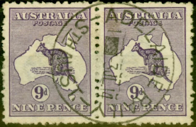 Australia 1913 9d Violet SG10 Fine Used Pair (4)