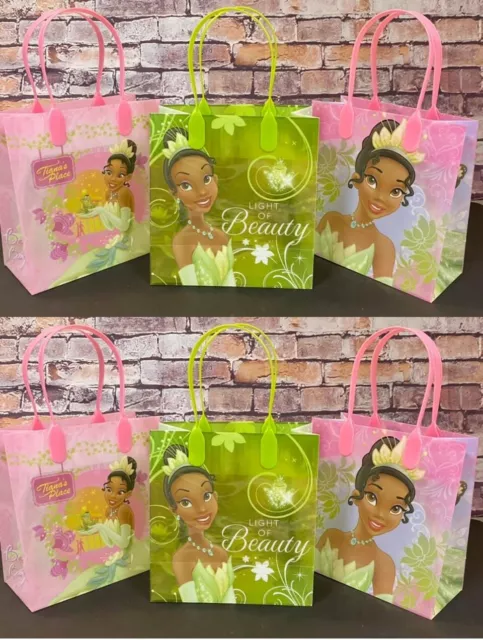 6" Princess Tiana & The Frog 12x Party Favor Reusable Goodie Gift Bags