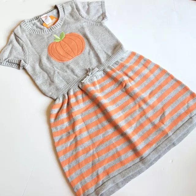 Gymboree Girls 8 "Happy Harvest" Pumpkin Sweater Dress NWT Fall Thanksgiving 2