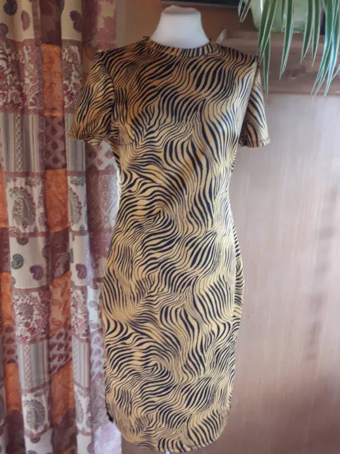 BNWT River Island Yellow Print  Dress Size UK 12