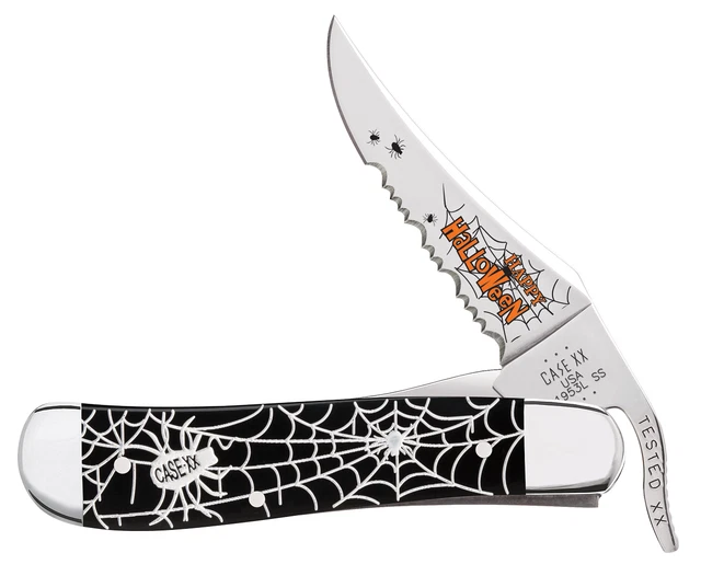 CASE XX RUSSLOCK Happy Halloween Black Delrin 10623 Stainless Steel
