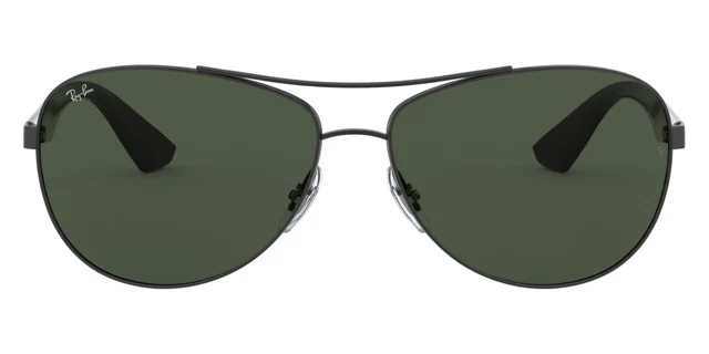 Ray-Ban 0RB3526 Sunglasses Men Black Aviator 63mm New 100% Authentic