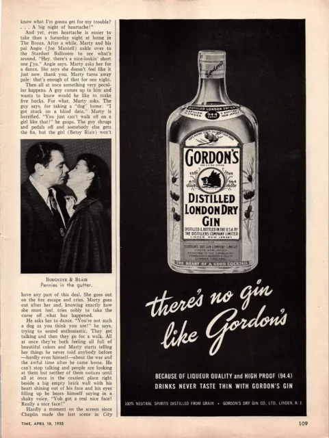 1955 Print ad Gordons London Dry Gin/Rust-oleum Paint