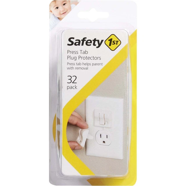 Safety 1st Press Tab White Plug Protectors (32-Pack) HS224 Safety 1st HS224