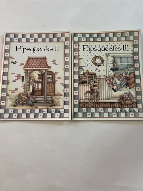 Lote de 2 libros decorativos Kathi Walters Pipsqueaks II y III