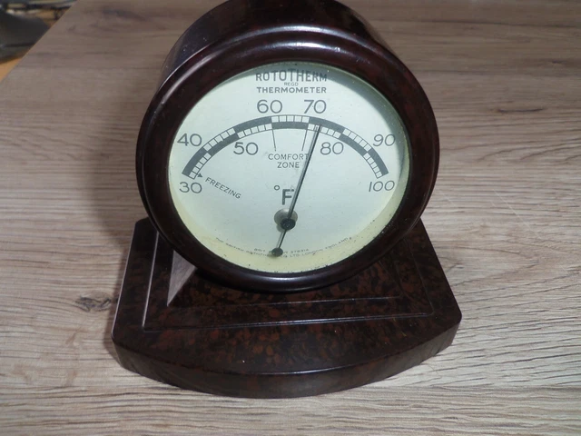 Thermomètre vintage rare en bakélite Rolux - Forme de bouchon de champagne - France années 30/40 - France