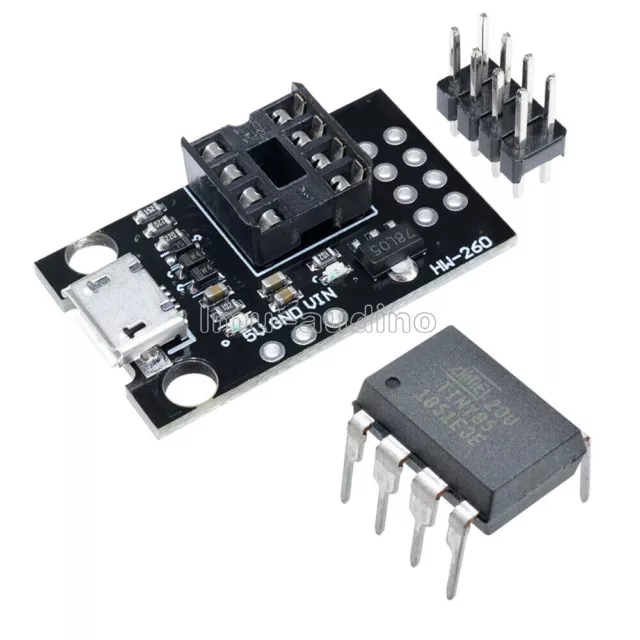 Mini ATTINY85 Micro USB Development Programmer Board For ATiny85-20PU DIP-8 IC