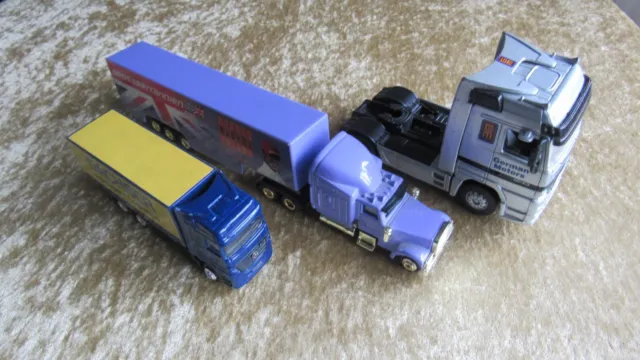 3 x Mini Truck LKW Laster Spielzeugauto Modell Auto