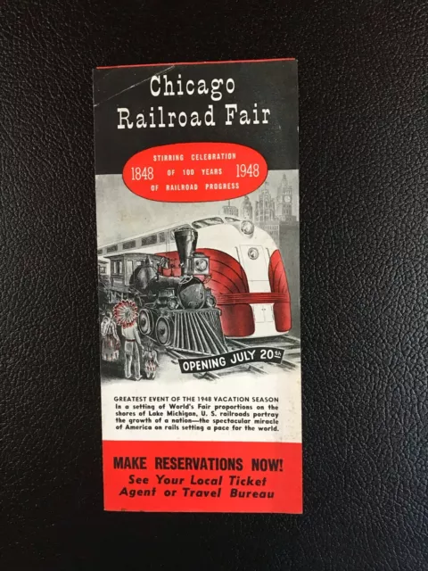 Circa 1948 Chicago Railroad Fair Document