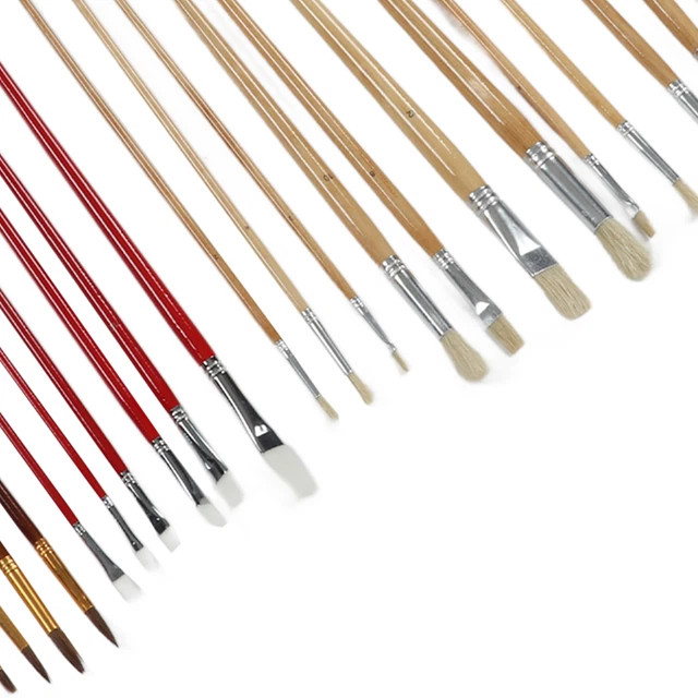Set Di Pennelli Pennello Da Disegno 38 Pezzi Setole Morbide Con