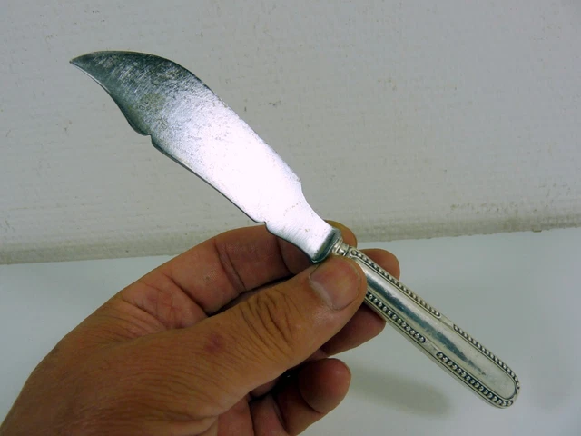 Couteau à Beurre Ancien – Manche En Argent Fourré, Métal Argenté (occasion)