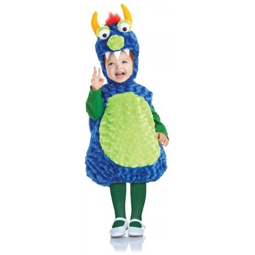 Underwraps Child's Blue Green Belly Babies Monster Halloween Costume Size 4T-6T