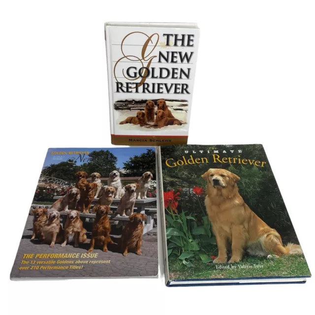 2011 Golden Retriever News and 2 Hardcover Books Dog Showing Hunting Obedience