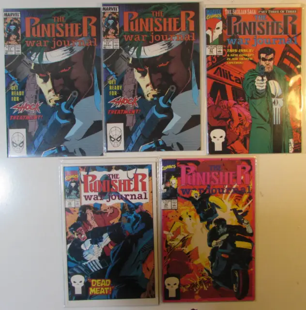 The Punisher War Journal Lot of 5 #11 x2,27,28,30 Marvel 1989 Comic Books